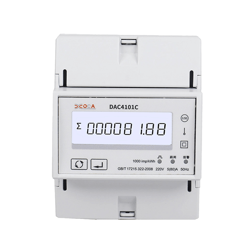 Dac4101c DIN Rail مع عداد الطاقة Modbus أحادي الطور المدفوع مسبقًا