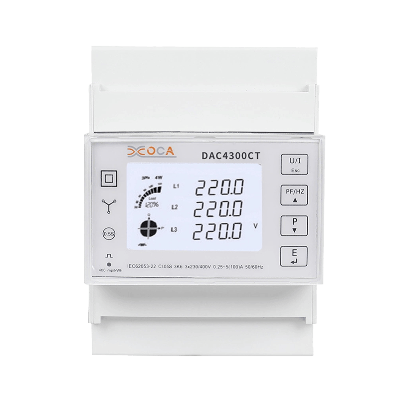 Dac4300CT DIN Rail AC ثلاث مراحل عداد الطاقة الكهربائية Tuya المدفوع مسبقًا