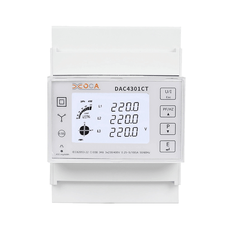 Dac4301CT DIN Rail AC ثلاث مراحل مع عداد طاقة المحول