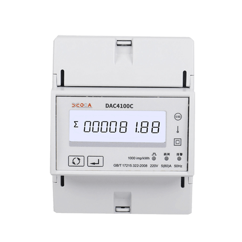 DAC4100C مرحلة واحدة DIN Rail Modbus عداد الطاقة الذكي للتحكم عن بعد