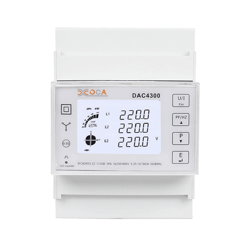 Dac4300 DIN Rail ثلاث مراحل مع عداد طاقة المحولات