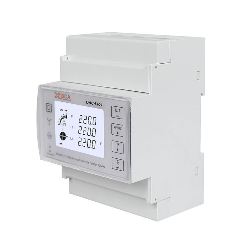 DIN Rail ثلاث مراحل Modbus عداد إلكتروني لاسلكي ذكي