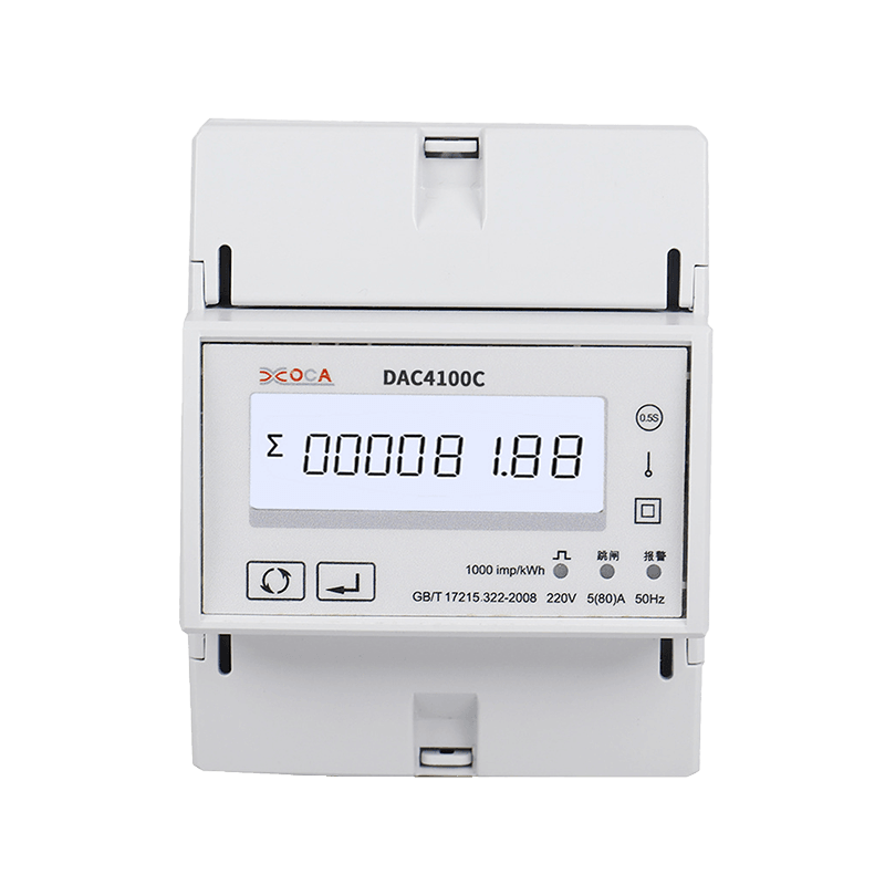 DAC4100C مرحلة واحدة DIN Rail Modbus عداد الطاقة الذكي للتحكم عن بعد