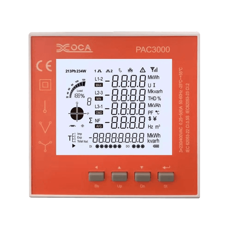 PAC3000 LCD ذكي لوحة عداد الطاقة